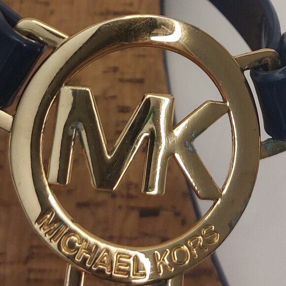 Michael by Michael Kors Blue Jelly Flip Flops Women's Size 8 - Picture 5 of 11